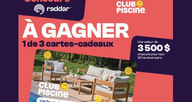Gagnez 3 cartes-cadeaux d’une valeur de 3 500$ chacune