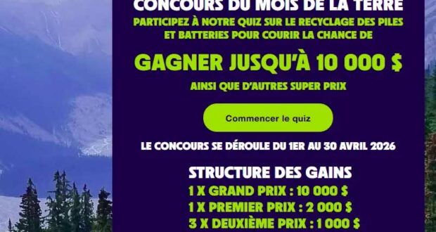 Gagnez un chèque de 10000$