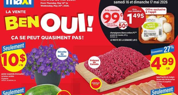 Circulaire Maxi du 14 mai au 20 mai 2026