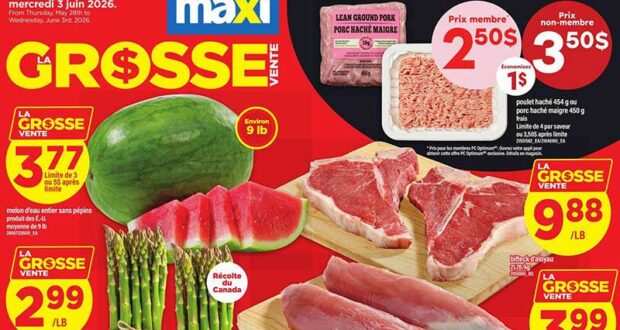 Circulaire Maxi du 28 mai au 3 juin 2026