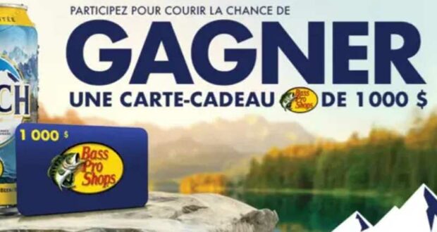 Gagnez 5 cartes-cadeaux Bass Pro Shops de 1000$ chacune
