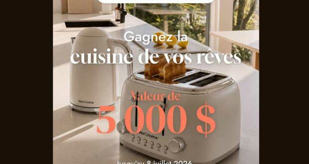 Gagnez une cuisine de rêve d’une valeur de 5000 $