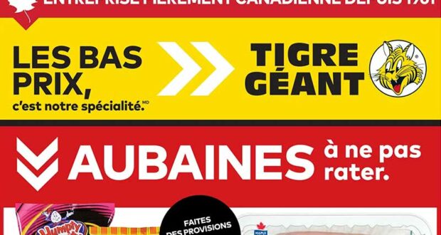Circulaire Tigre Géant du 29 juillet au 4 août 2026