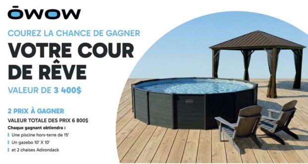 Gagnez votre cour de rêve de 3400 $
