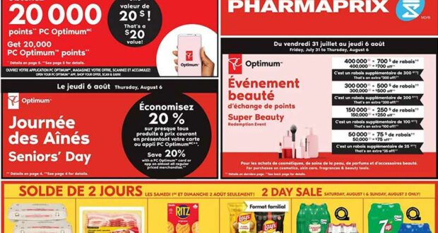 Circulaire Pharmaprix du 1 août au 6 août 2026