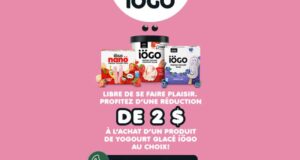 Économisez 2 $ sur le yaourt glacé iÖGO