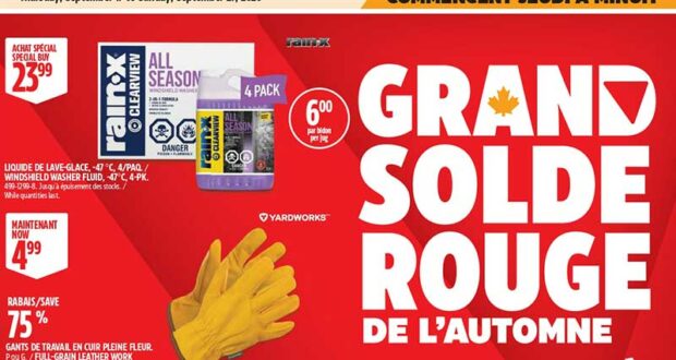 Circulaire Canadian Tire du 17 septembre au 24 septembre 2026