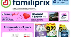 Circulaire Familiprix du 17 septembre au 23 septembre 2026
