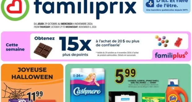 Circulaire Familiprix du 29 octobre au 4 novembre 2026
