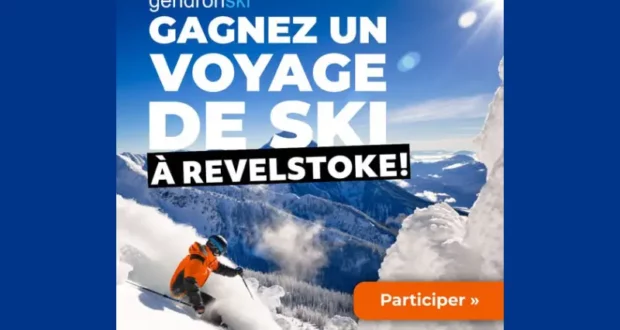 Gagnez un voyage de ski pour 2 à Revelstoke de 6000 $